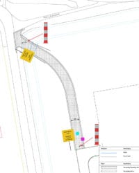 Tekening calamiteiten pad tussen Malijksepad - Zijlrechtersweg